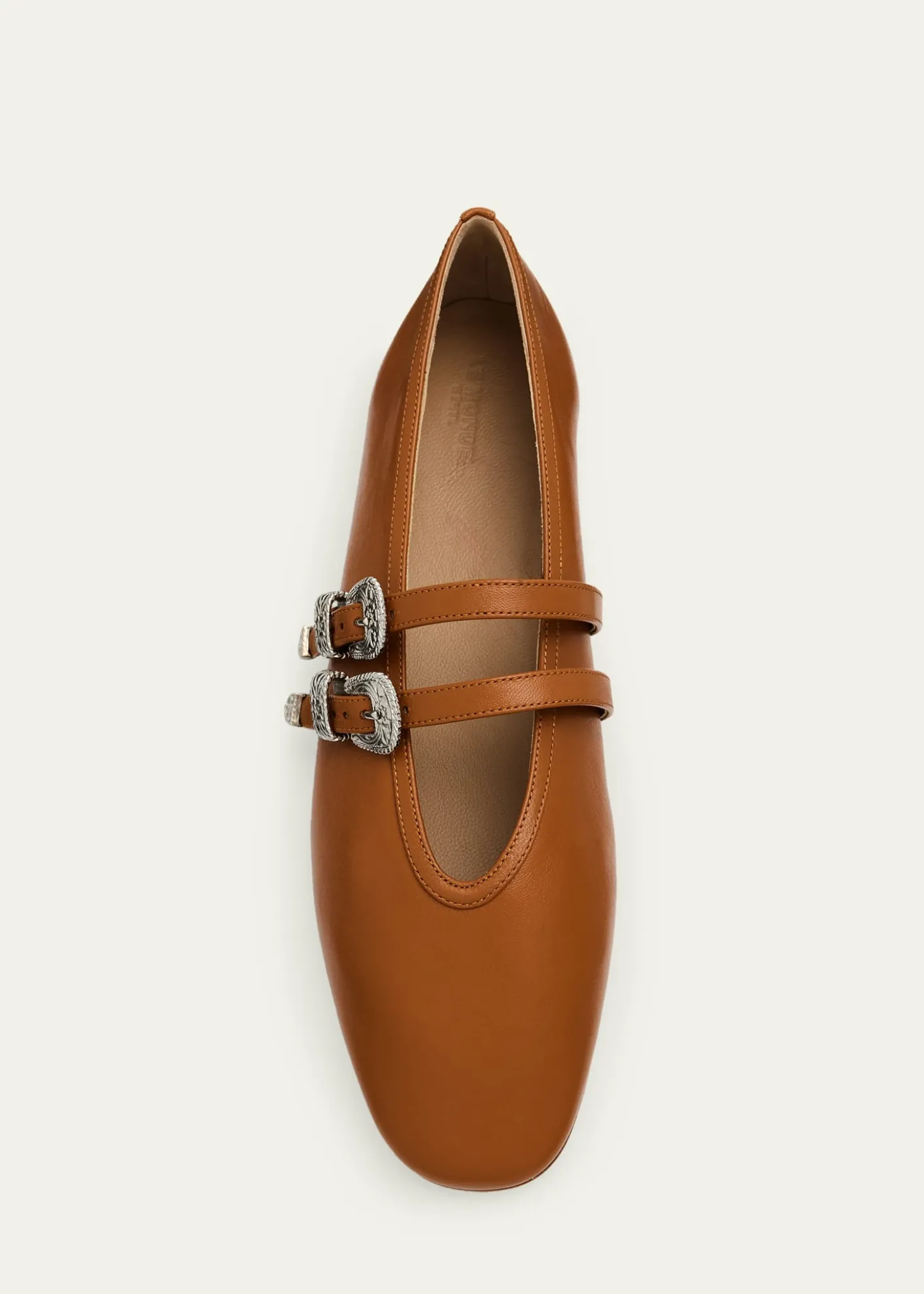 Le Monde BerylClaudia Mary Jane Buckle Leather Ballerina Flats