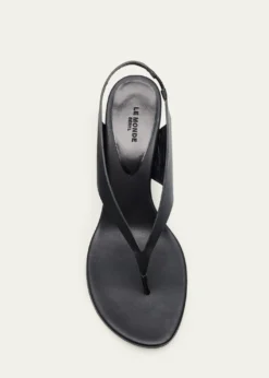 Le Monde BerylLangley 70mm Leather Thong Wedge Sandals