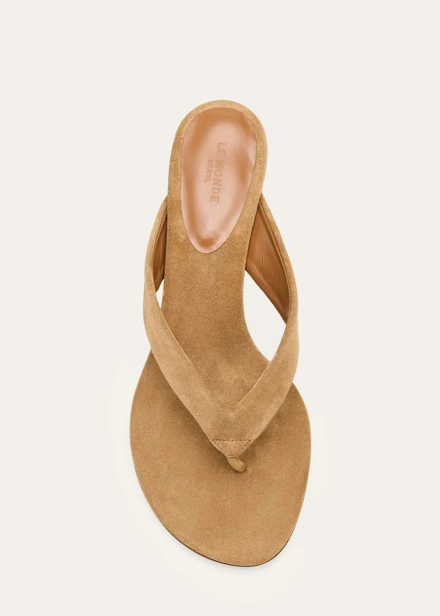 Le Monde Beryl50mm Suede Micro Wedge Thong Sandals