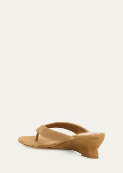 Le Monde Beryl50mm Suede Micro Wedge Thong Sandals