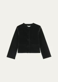 LiberoweCora Velvet Single-Breasted Jacket