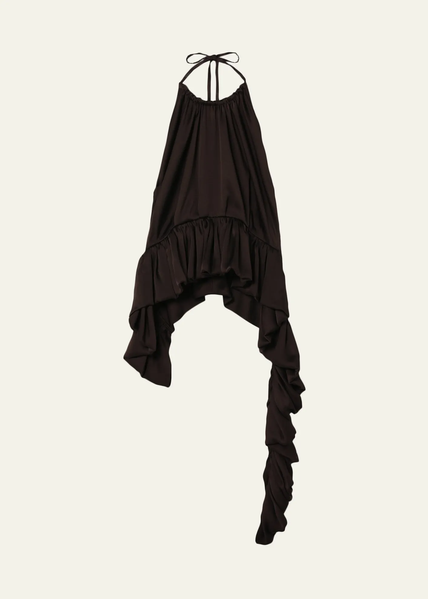 LiberoweTamara Asymmetric Peplum Halter Top