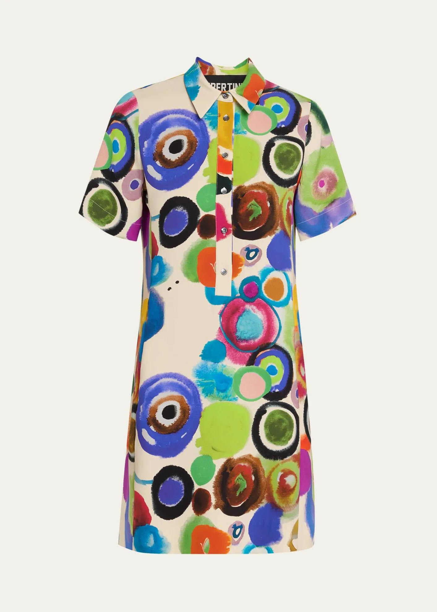 LibertineGouache Printed Preppy Mini Polo Dress