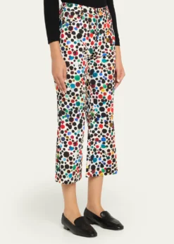 LibertineOrpheus Spotted Wide-Leg Crop Pants