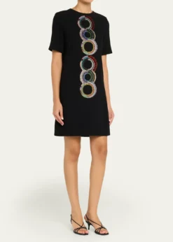 LibertineSonia Crystal Short-Sleeve Shift Dress