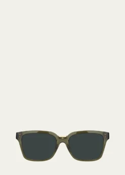Linda FarrowSemi-Transparent Square Acetate & Nylon Sunglasses