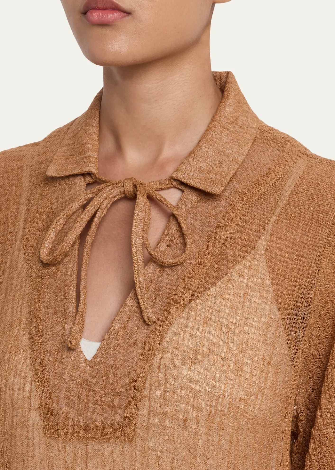Lisa Marie FernandezGauze Tunic Caftan Coverup