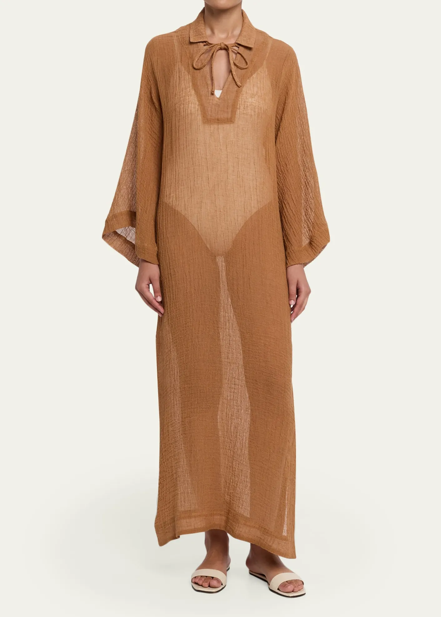 Lisa Marie FernandezGauze Tunic Caftan Coverup
