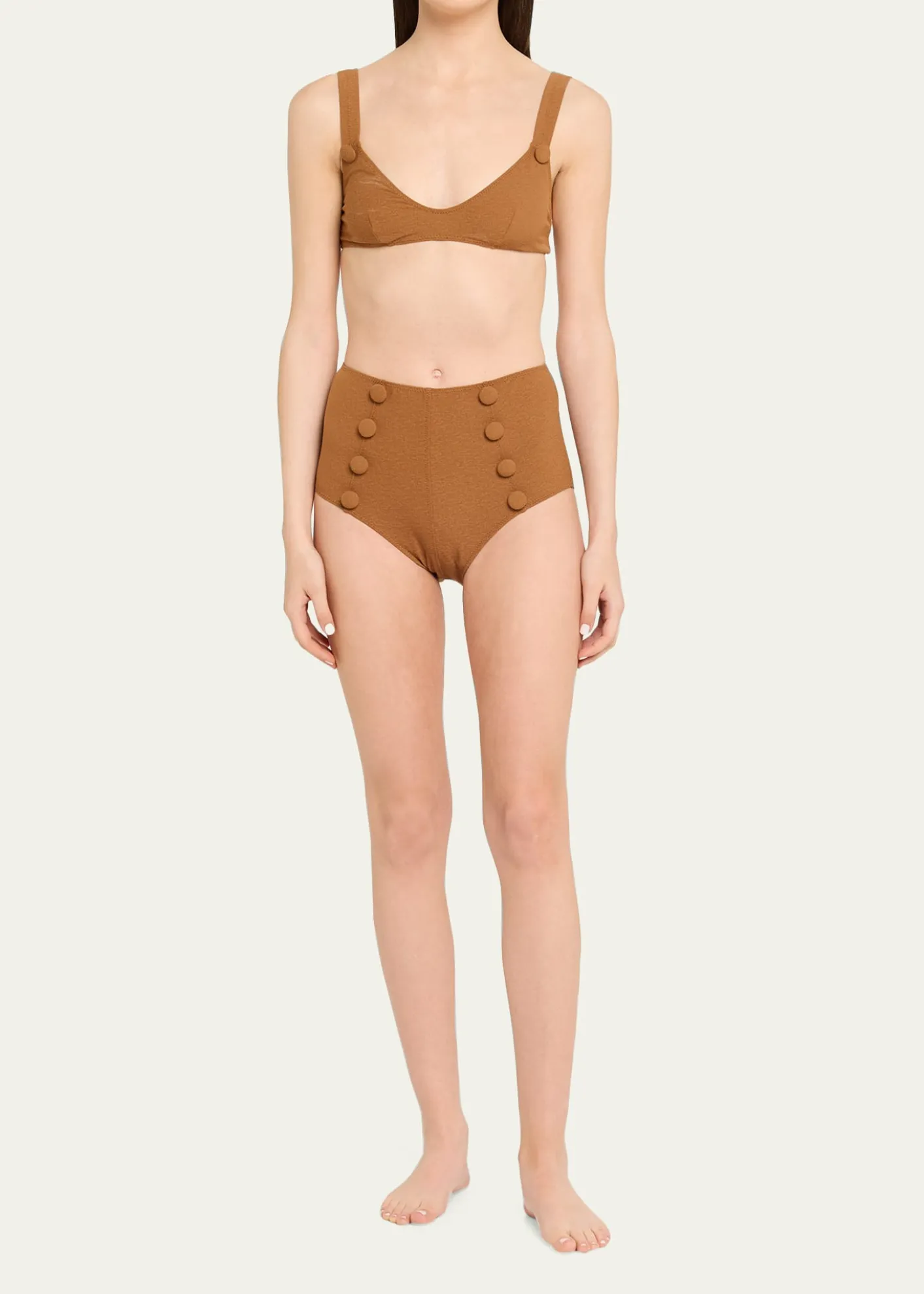 Lisa Marie FernandezMagdalena High-Waist Two-Piece Swimsuit