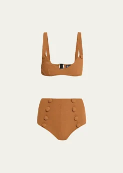 Lisa Marie FernandezMagdalena High-Waist Two-Piece Swimsuit