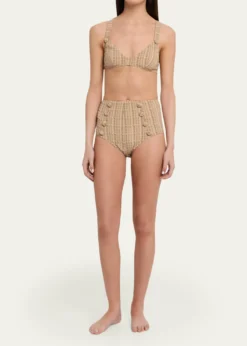 Lisa Marie FernandezMagdalena Plaid Two-Piece Swimsuit
