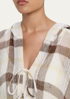 Lisa Marie FernandezPlaid Maxi Beach Cape