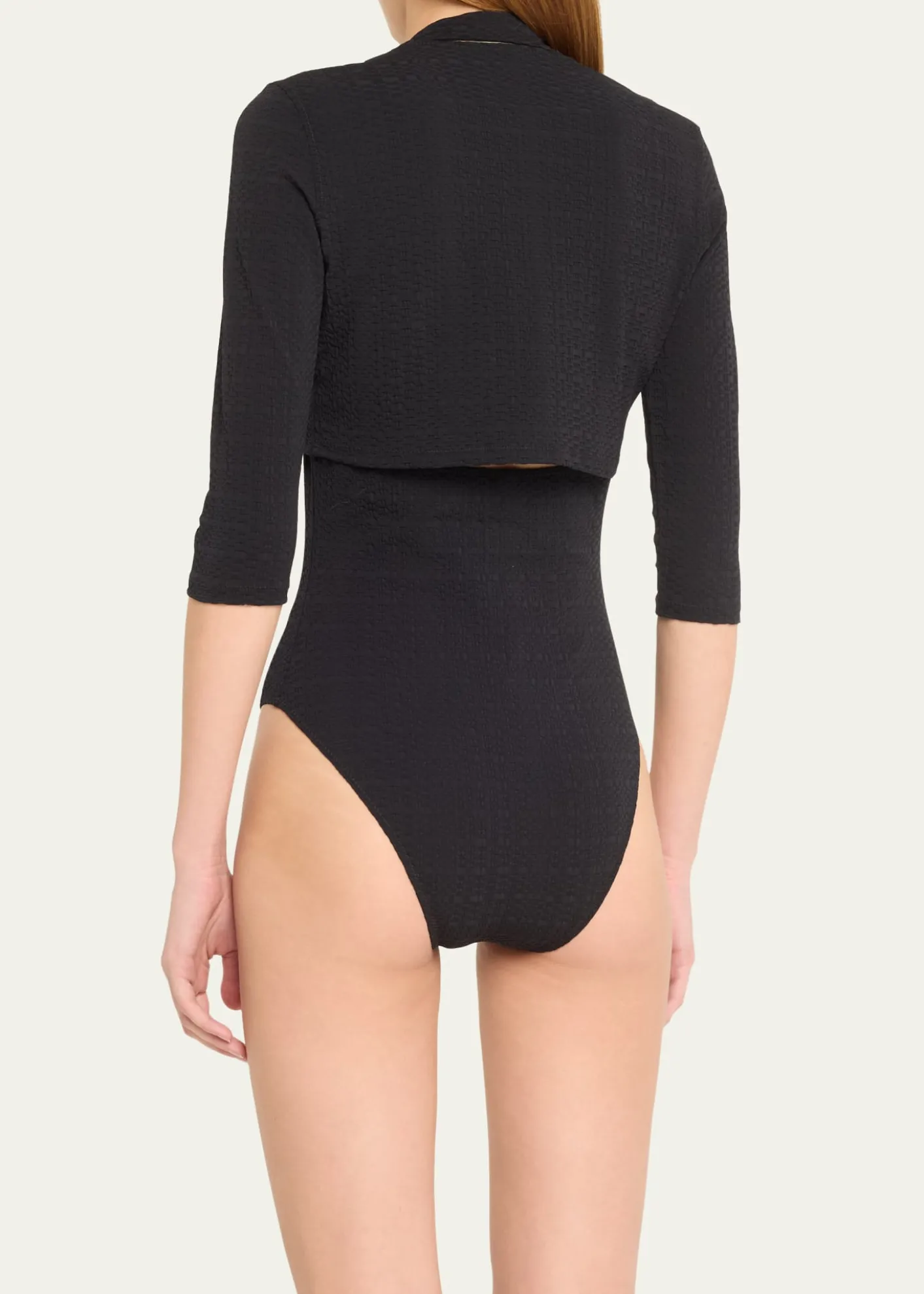 Lisa Marie FernandezSeersucker Cropped Cardigan
