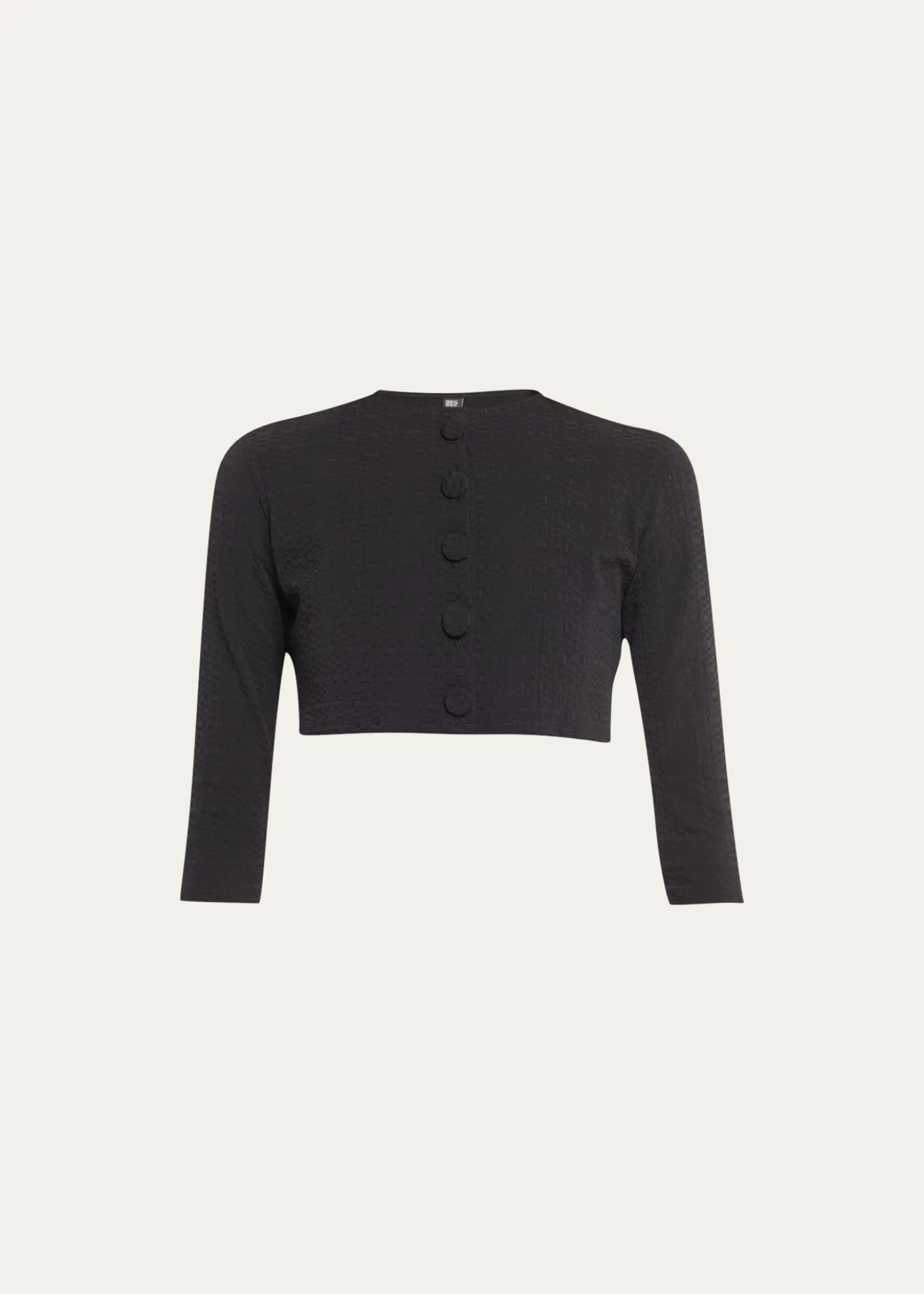 Lisa Marie FernandezSeersucker Cropped Cardigan