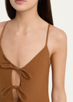 Lisa Marie FernandezThree Tie-Front One-Piece Swimsuit