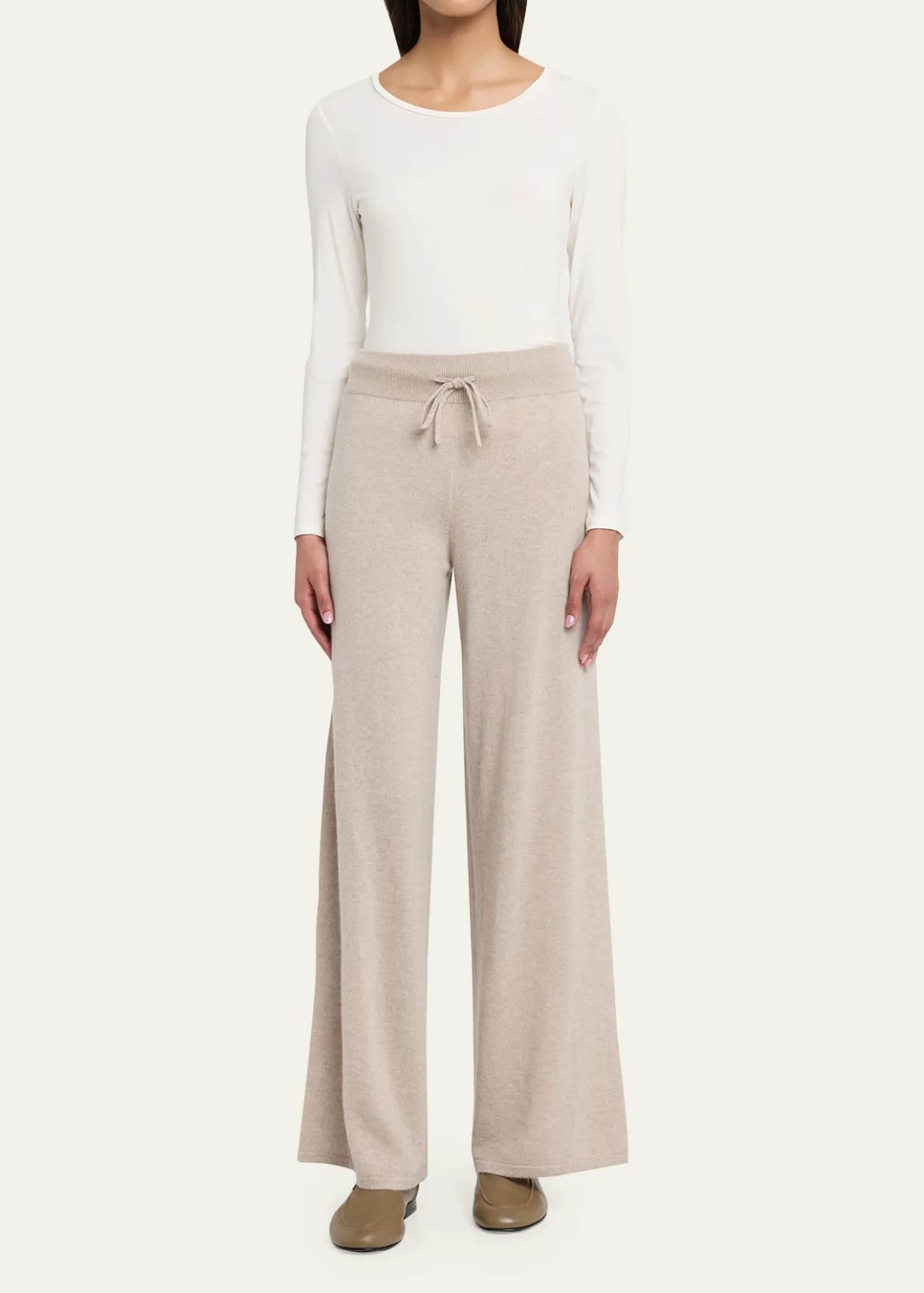 Lisa YangSofi Cashmere Straight-Leg Pull-On Trousers