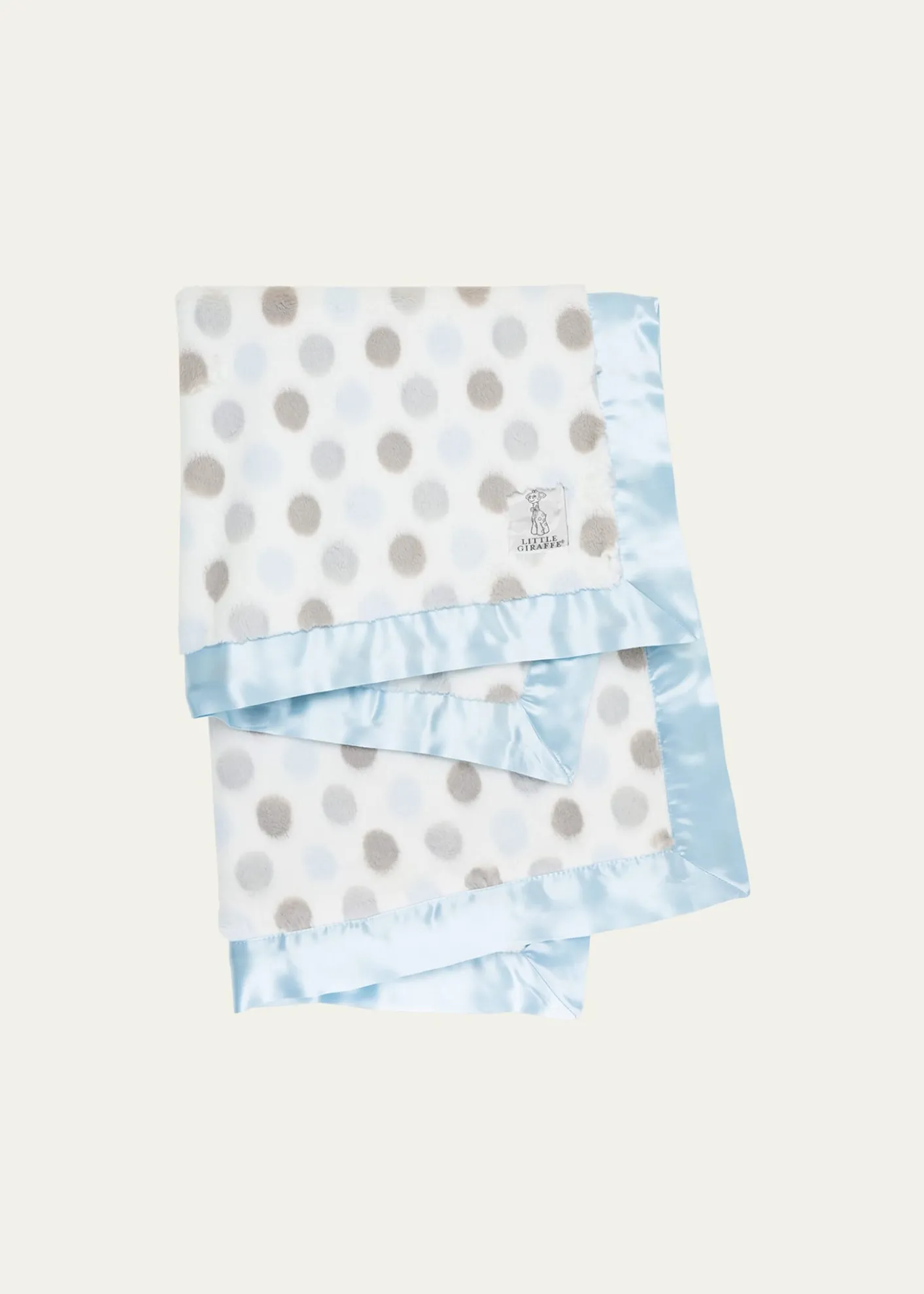 Little GiraffeLuxe Dot Printed Plush Baby Blanket