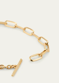Lizzie Mandler Fine JewelryKnife Edge Oval Link Bracelet with Half Pave Diamond Links