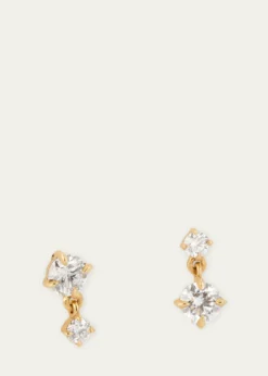 Lizzie Mandler Fine JewelryAlternating Double-Drop Diamond Earrings in 18k Yellow Gold
