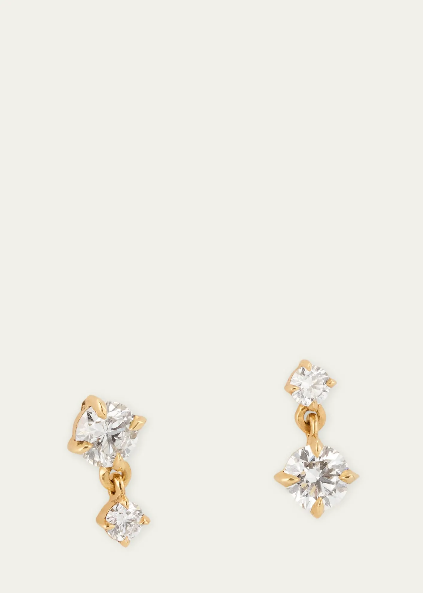 Lizzie Mandler Fine JewelryAlternating Double-Drop Diamond Earrings in 18k Yellow Gold