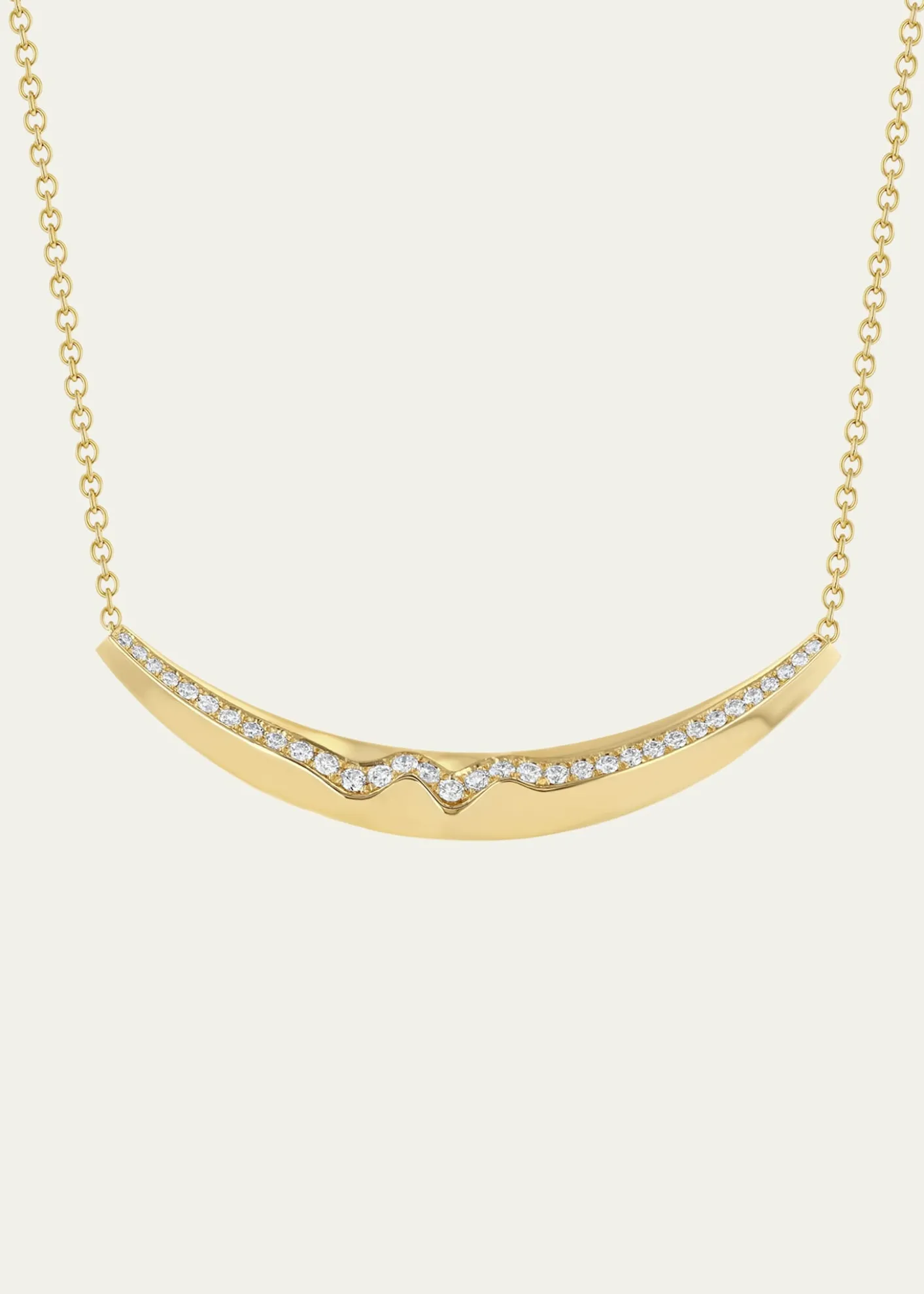 Lizzie Mandler Fine Jewelry18K Yellow Gold Cable Chain Necklace with Pave Diamond Liquid Gold Slider