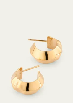 Lizzie Mandler Fine Jewelry18K Yellow Gold Small Wave Hoop Earrings