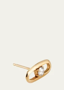 Lizzie Mandler Fine Jewelry18K Yellow Gold Prong-Set Diamond Link Stud Single Earring