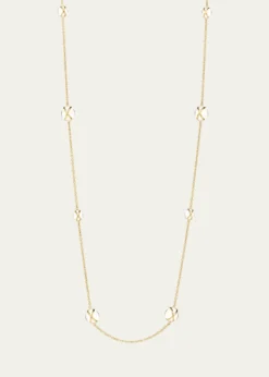 L. KleinPrisma 18k Gold Crystal Quartz Station Chain Necklace
