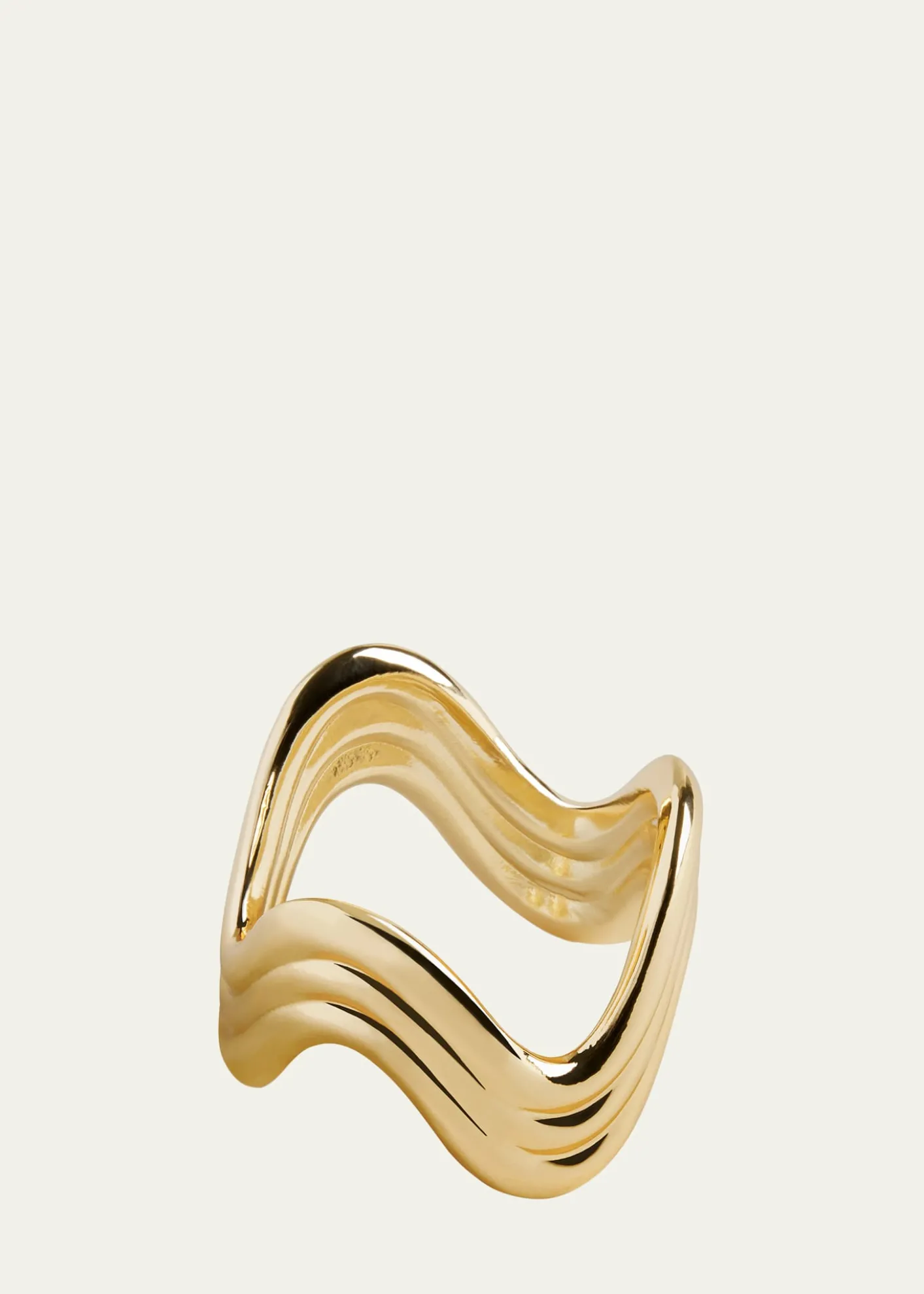 L'ObjetGold-Tone Ripple Napkin Rings Jewels, Set of 4