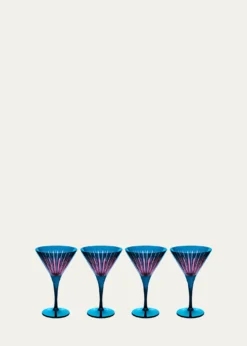 L'ObjetPrism 8 oz. Martini Glasses, Set of 4