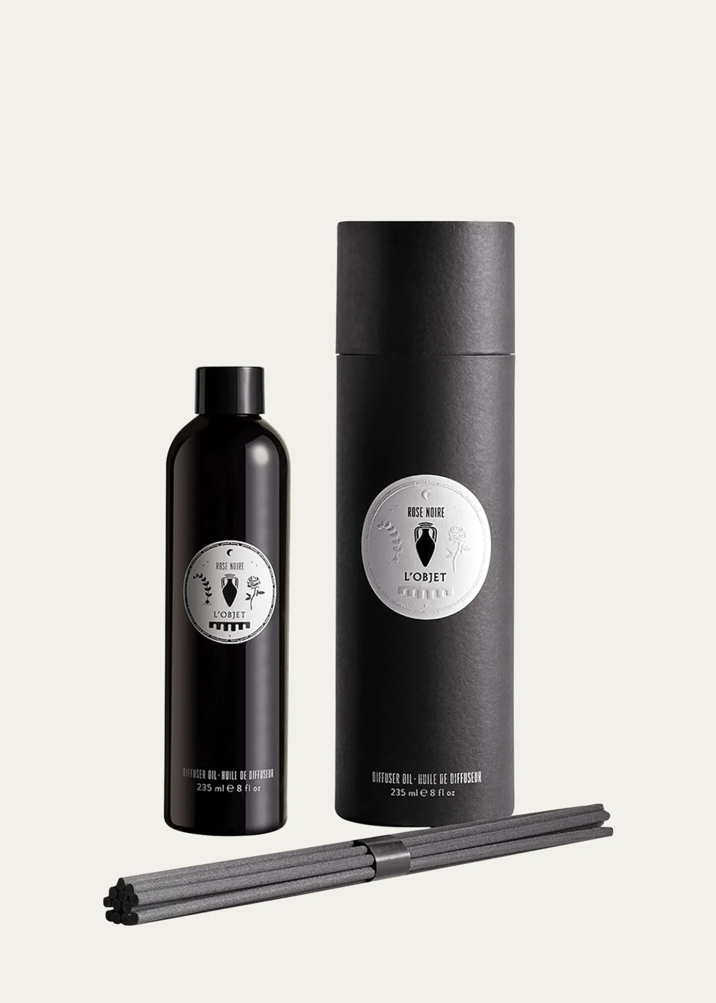 L'ObjetRose Noire Apothecary Diffuser Oil + Reeds Refill, 8 oz.