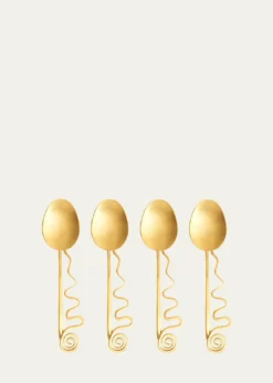 L'ObjetSpirale Cocktail Spoons, Set of 4