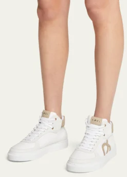 LOCIEleven Colorblock High-Top Court Sneakers - Made with Recycled Nylon
