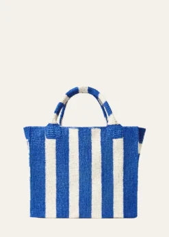 Loeffler RandallSol Striped Crochet Raffia Tote Bag