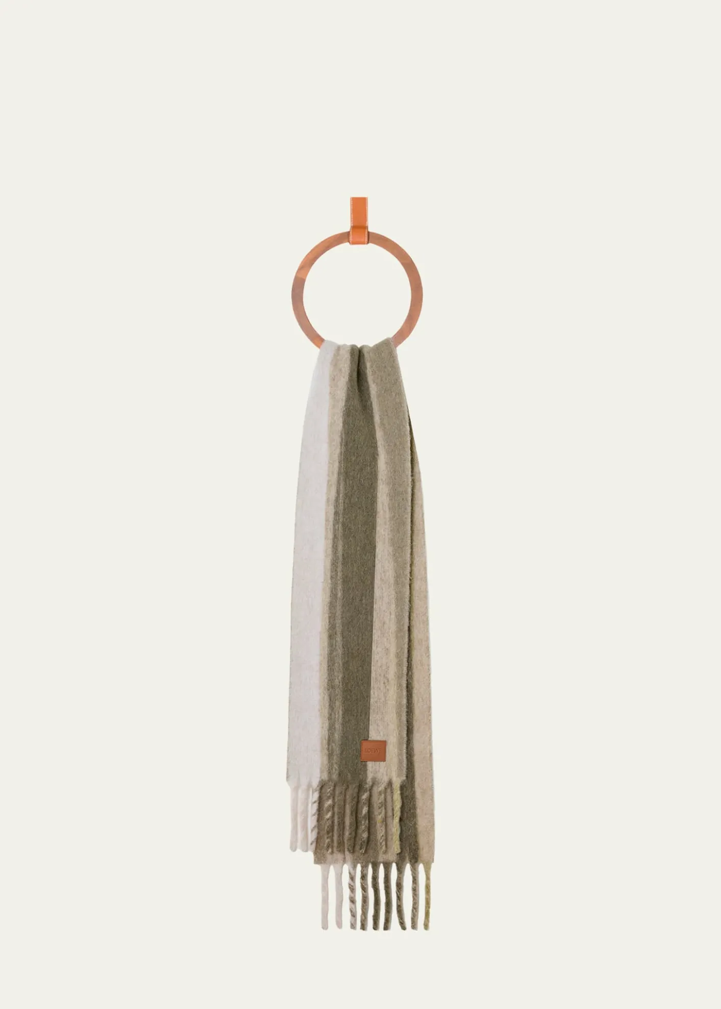 LoeweAlpaca Wool-Blend Jacquard Stripe Scarf