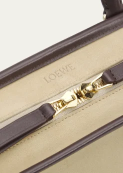 LoeweAmazona 180 Top-Handle Bag in Suede & Leather