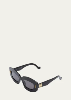 LoeweAnagram Acetate Rectangle Sunglasses