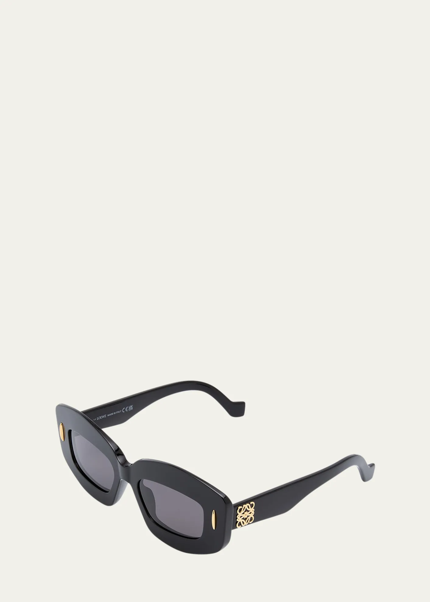 LoeweAnagram Acetate Rectangle Sunglasses