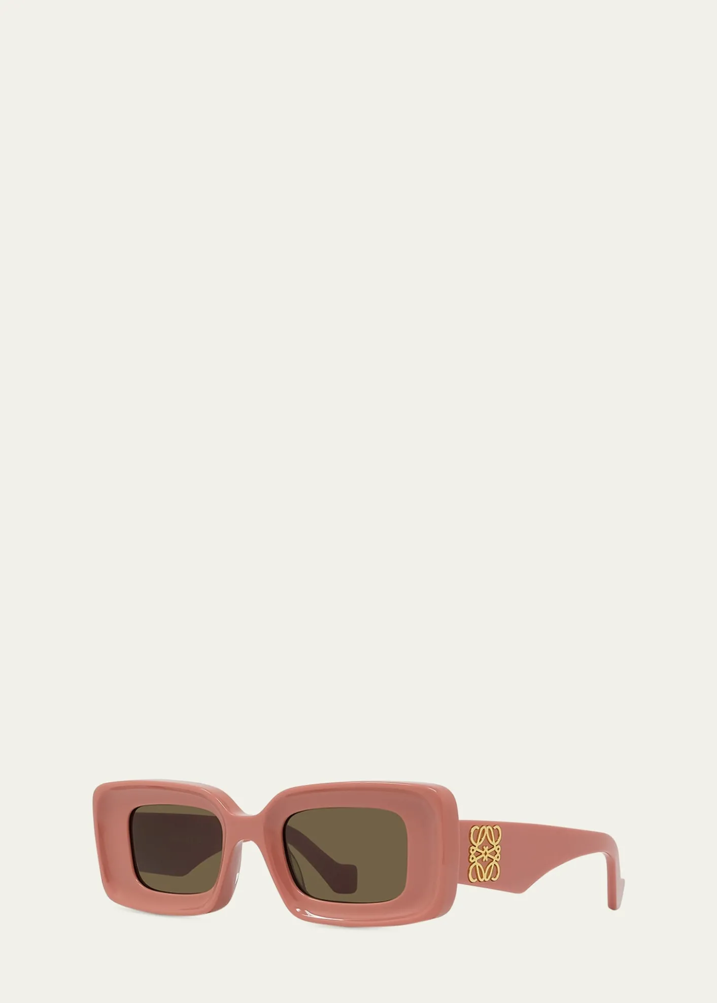 LoeweAnagram Beveled Acetate Rectangle Sunglasses