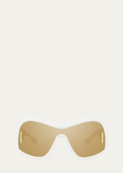 LoeweAnagram Mirrored Acetate Shield Sunglasses