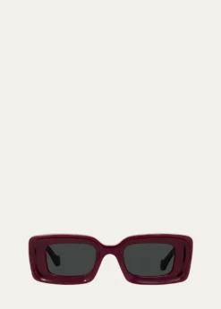 LoeweAnagram Beveled Acetate Rectangle Sunglasses