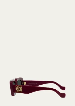 LoeweAnagram Beveled Acetate Rectangle Sunglasses