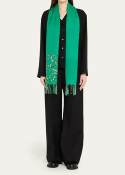 LoeweAnagram Leopard-Print Cashmere Scarf