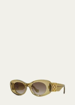 LoeweAnagram 49mm Oval Acetate Sunglasses