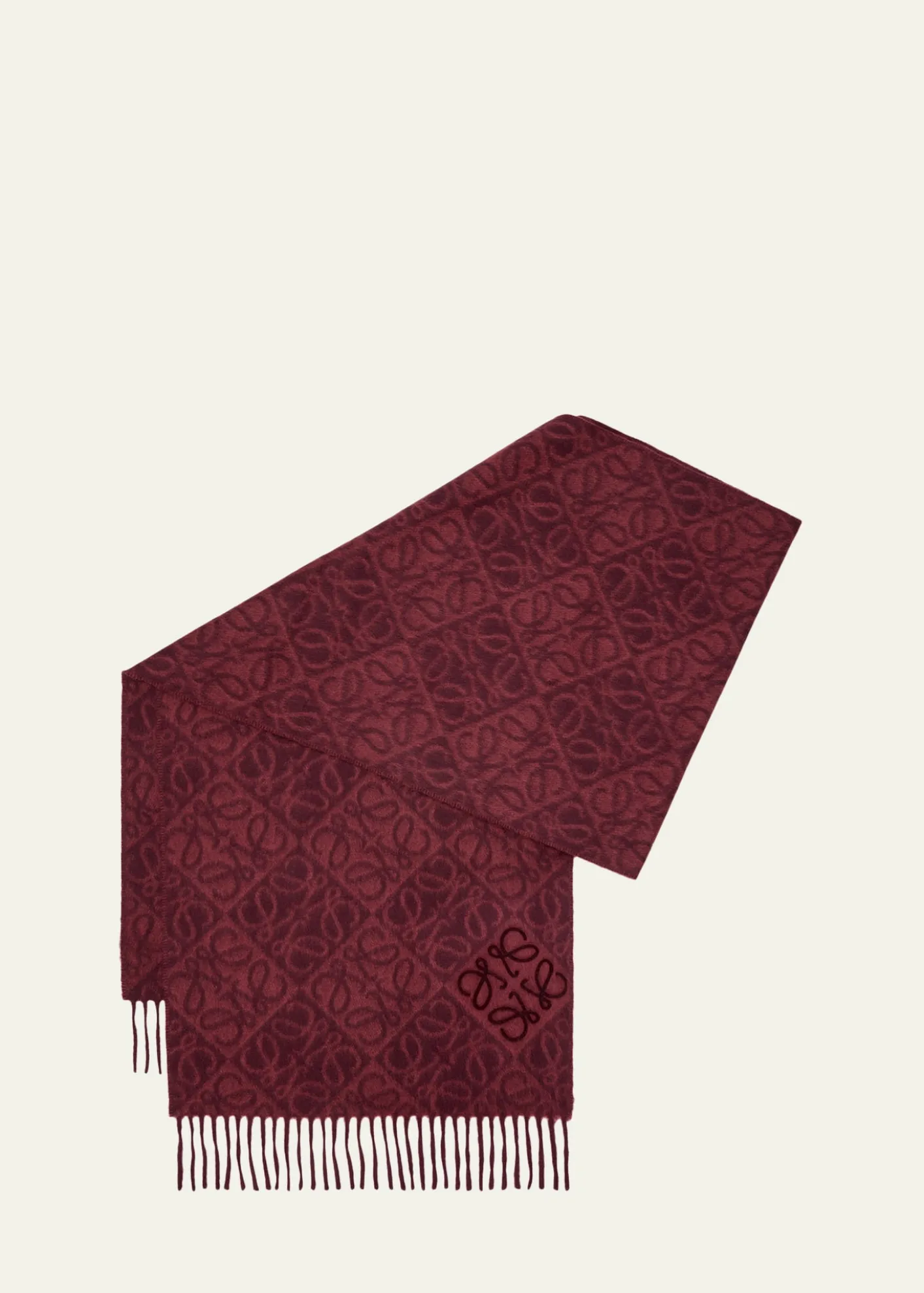 LoeweAnagram-Print Wool Blend Scarf