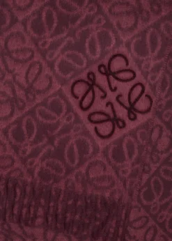 LoeweAnagram-Print Wool Blend Scarf