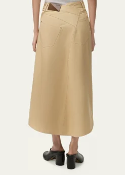 LoeweAsymmetric Cotton Midi Skirt