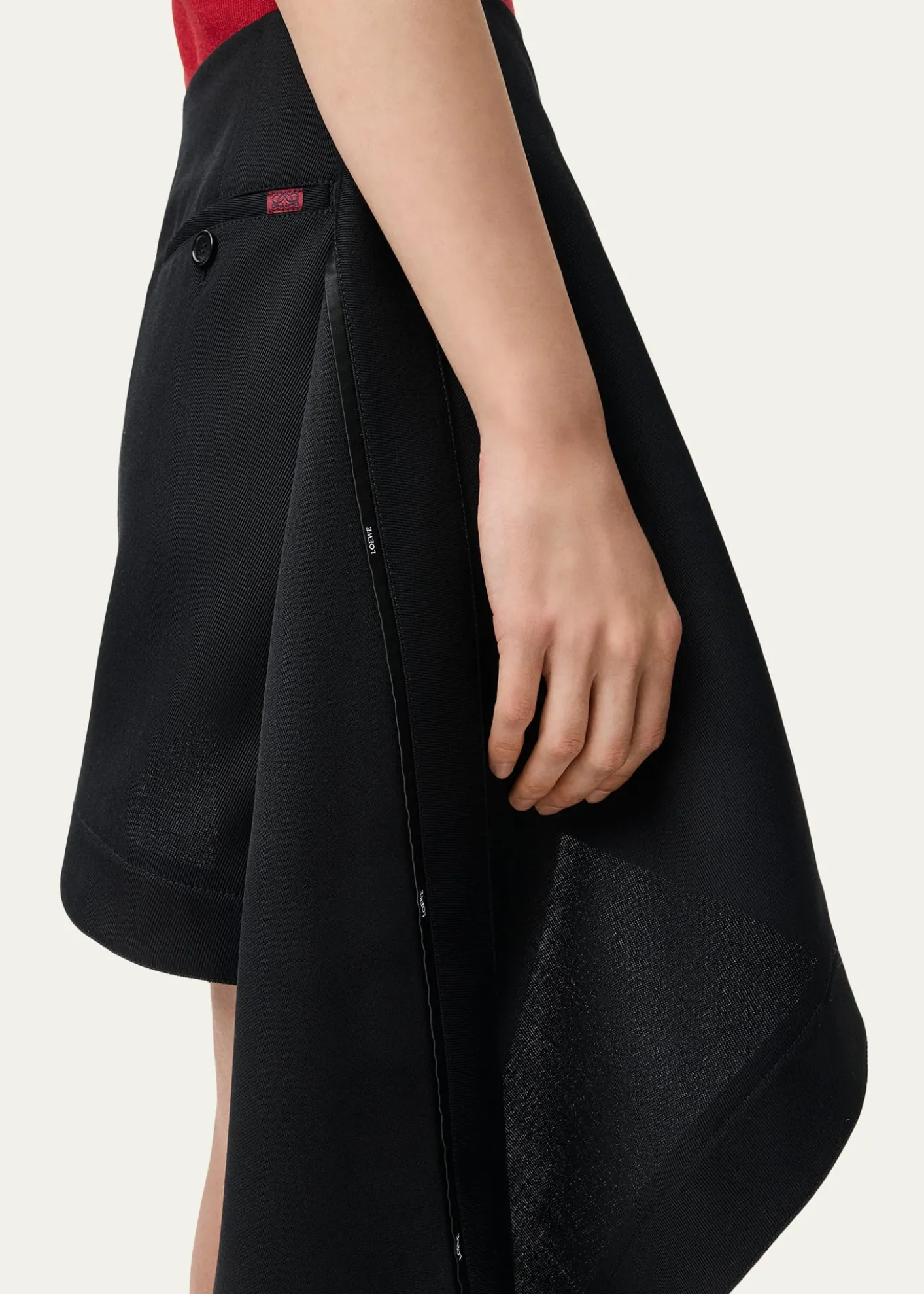LoeweAsymmetric Drape Mini Skirt
