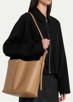 LoeweBilbao Leather Bucket Bag