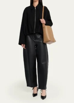 LoeweBilbao Leather Bucket Bag